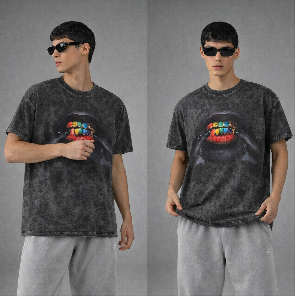 Graphic T-Shirt – Oversized Fit with Bold Black Print