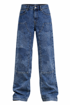 Acid Wash Denim Jacket & Wide-Leg Jeans Co-OAcid Wash Denim Jacket & Wide-Leg Jeans Co-Ord Set for Menrd